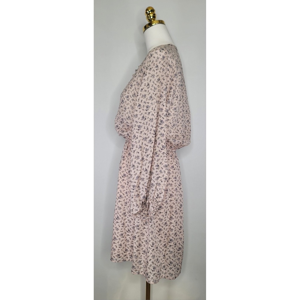 NWT Joie Galani Floral Long Sleeve Mini Dress Beige Ditsy Print Puff Sleeve S - Picture 5 of 12